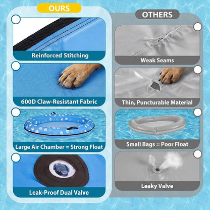 Inflatable Dog Pool Float for dogs