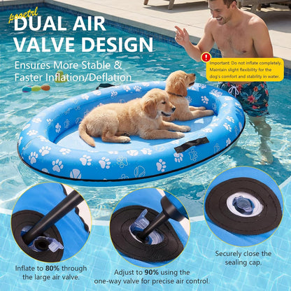 Inflatable Dog Pool Float for dogs